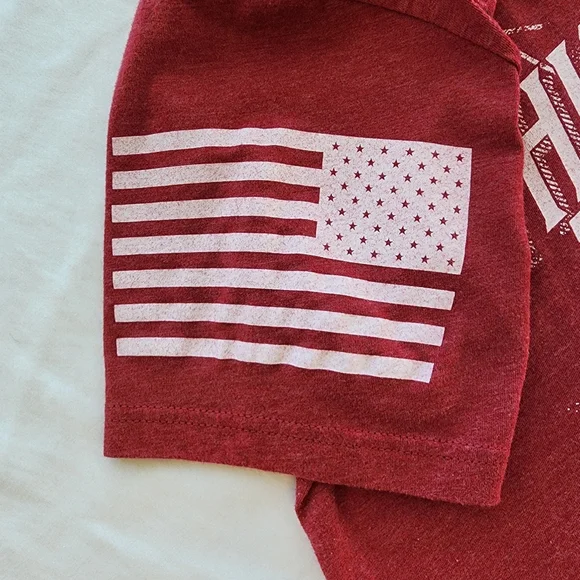 Grunt Style Whiskey Tango Foxtrot Patriotic Graphic Tee Red Men's Shirt Size M - Picture 5 of 6